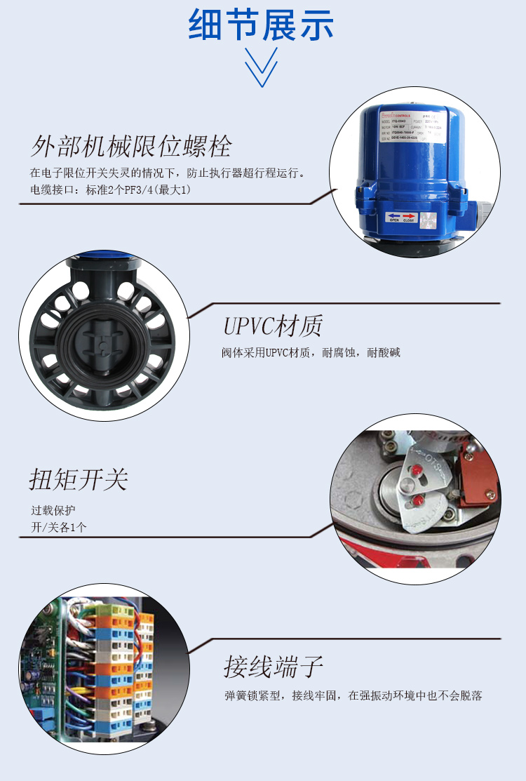 电动PVC/UPVC蝶阀 电动PVC/UPVC蝶阀